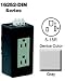 Leviton 16252-DIN 15A, NEMA 5-15R, Din-Rail Mountable Modules Receptacle, Industrial Grade, Grounding, Duplex, Terminal Block Wired, Gray