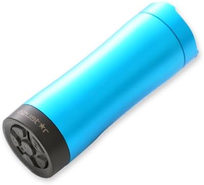 Azustar Rocktube 2000 Wireless Ultra Portable Bluetooth Speaker with backup power bank for mobile devices, suitable for outdoor with water resistant IPx4 protection and Bluetooth conferencing with advance noise cancellation - work with Apple, Android and most Bluetooth enable devices (Blue)