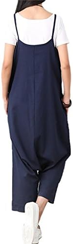 Women's Rompers Wide Leg Pants Bottom Button Strapless Denim Jumpsuit Blue Small