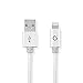 Volts Nylon Braided Sync & Charge USB Cable with 8-Pin Lightning Connector for Apple iPhone 6, 6 Plus, iPod, iPad, Apple MFi Certified, 2 Meter - Silver