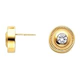 14K White or Yellow Gold Diamond Earrings - 0.20 Ct., 1.00 Ct. or 2.50 Ct. (ALSO AVAILABLE WITH GEMSTONES)