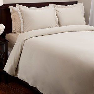 500TC Cotton Duvet Set, Full Queen, Linen by