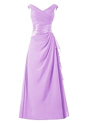 V-neck Chiffon Evening Dress/Bridesmaid Dress/Mother-of-the-Bride Dress/Prom Dress/Party Dress/Wedding Dress 