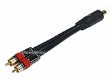 RCA Female to 2-RCA Male Digital Coaxial Splitter Adapter - 6 inches