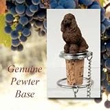 Poodle Dog Wine Bottle Stopper - Chocolate