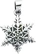 Sterling Silver Antiqued Snowflake Pendant