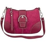 Embassy Burgundy Faux Suede Purse