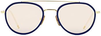 Thom Browne Tb 801 B Gold Navy Gold Mirror Lenses