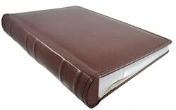 Deluxe Leather Photo Album - Stores 300 Pictures, Brown