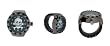 Biker Unisex Square Skull Ring Watch #FR148SK