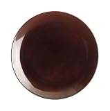 Thomas O'Brien Tiago Chestnut Fine Porcelain Charger, D. 12