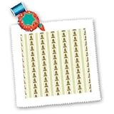 Brown And Green Polkadot Bear Stripes Pattern - 10x10 Quilt Square