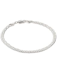 Sterling Silver Interlocking Geometric Link Bracelet, 7.25"