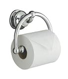 KOHLER K-12157-CW Fairfax Toilet Tissue Holder, Polished Chrome with White Accents