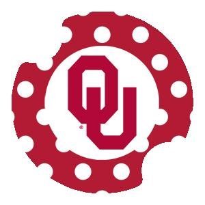 Car Coaster for Auto or Boat -2 Pack University of Oklahoma Dots