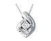 Princess Cut Diamond Pendant 14k White Gold