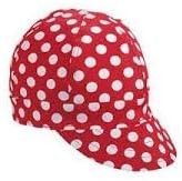 Kromer Soft Brim Caps - Red With White Dots - 7 5/8