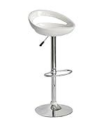 Evergreen House Set Taburete de bar 2 Uds. Blanco