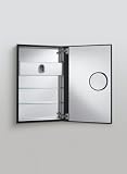 Robern SOMM S Series Swing Out Magnifying Mirror, Black
