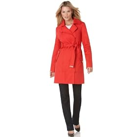 Buy AK Anne Klein Petite Coat, Asymmetrical Zip Trench by Anne Klein New York