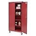 Mobile Storage Cabinet 30x24x72 Red