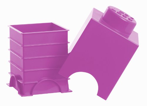 LEGO - BOITE DE RANGEMENT 1 plot - Rose moyen
