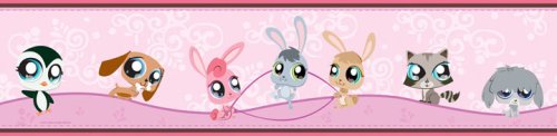 RoomMates RMK1189BCS Littlest Pet Shop Peel & Stick Border