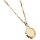Baby's First Necklace Oval Locket - 14KT Gold
