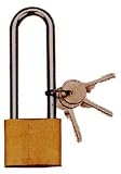1 1/8 (30mm) BRASS LOCK W/ 2 LONG-SHANK 2-PIECE SET