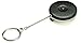 KEY-BAK #5B Retractable Reel with 24 Inch (61 cm) Stainless Steel Chain, Black Front, Steel Belt Clip, Split Ring (Pack of 2)