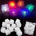 12 x Colorful Square Polychrome Flashlight Ice Cube Lamp LED Light - Powered by CR1632