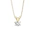 0.91 ct. E - I2 Round Brilliant Cut Diamond Solitaire Pendant with Chain