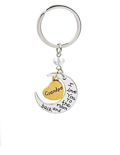Gift for Grandpa - I Love You to the Moon and Back Key Chain