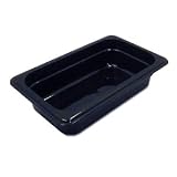 Camwear Food Pan Fourth Size - 2-1/2'' Deep Black