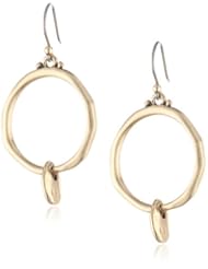 Lucky Brand Small Gold Metal Bead Hoop Earrings