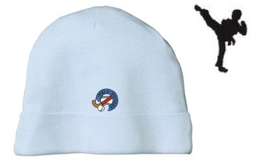 Embroidered Infant Rib Knit Beanie with the image of: martial art figure