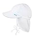 i play. Unisex-Child Breatheasy Flap Sun Protection Hat, White 9/18mo