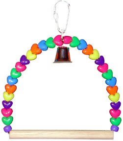Super Bird Creations Parakeet Swing w/Bell Bird Toy