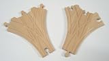 Set of NEW 3-way 6.5 Double Curved Switch Track Fits Thomas Brio Wood Wooden Train Set Tracks