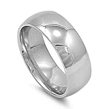 Stainless Steel Wedding Band - Comfort Fit
