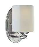 Lite Source LS-16881PS/FRO Wall Sconce Lite, Polished Steel with Frost Glass Shade