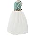 FAYBOX Sequins Glitter Flower Girl Long Pageant Tulle Wedding Dress
