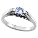Cathedral Engagement Platinum Ring with Fancy Blue Diamond