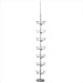 Household Essentials, 2197, Shoe Tree, 6-Tier Plus Basket Top, Silver Finish
