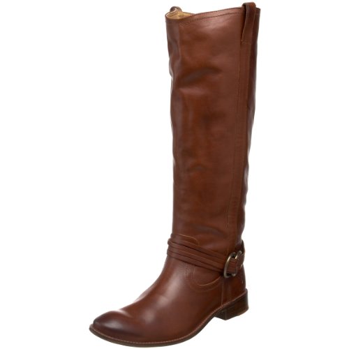FRYE Womens Shirley Multi Strap Harness Knee-High Boot,Cognac,5.5 M US