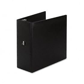Durable Slant Ring Locking Reference Binder 5 Capacity Black
