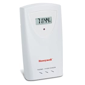 Honeywell TS33C Temperature and Humidity Sensor with LCD, White