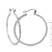 Sterling Silver Diamond Accented Inside-Outside Hoop Earrings