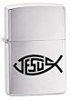 Jesus Fish- Brushed Chrome - Zippo 24333, Zippo Lighters Other Lighters