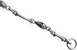 Skulls & Bones Pewter Chain Link Bracelet